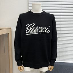 thumbnail for High-End Version Original Trendy Brand Lujia Round Neck Loose Sweater Knit Pullover Jacquard Letter Unisex Cross-Border
