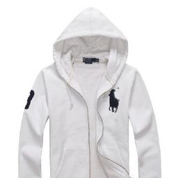 thumbnail for Cross-border zipper sweatshirt men's autumn hoodie heavy trendy brand new pony mark embroidered men's cardigan sweatshirt jacket