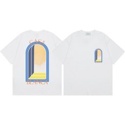 thumbnail for Cross-border 2024 Spring and Summer New Casablanca CasablancaLOGO Print Men's and Women's Loose Short-sleeved T-shirt