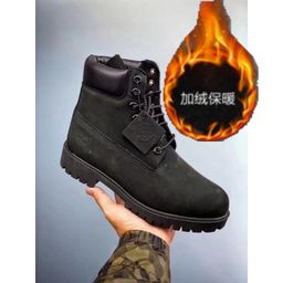 thumbnail for Putian Shoes Snow Boots Tenbron Men's Leather Boots Can't Kick Bad High-top Rhubarb Boots Martins Sports Outdoor Men's and Women's Shoes