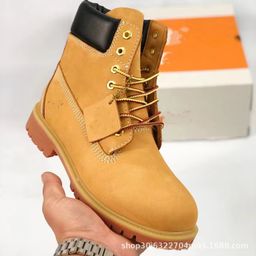 thumbnail for Classic Kick Rhubarb Boots Waterproof Wear-resistant Men&#039s and Women&#039s Mountaineering Shoes High-top Outdoor Tooling Snow Martin Boots