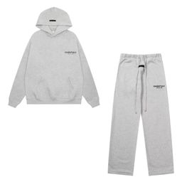 thumbnail for FOG Sweater Men's Hooded fleece-lined Double Line American Fashion Brand Flocking ESSENTIALS Loose Couple Hoodie Jacket