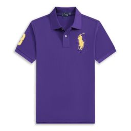 thumbnail for Cross-border rough men's Malaysian embroidered lapel polo shirt summer new RL loose casual short-sleeved T-shirt trend