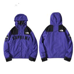 thumbnail for Spring Autumn and Winter New Trendy Brand SUP Co-branded Windbreaker Men&#039s and Women&#039s Hooded Jacket Loose Chong Feng Clothes Couple Outfits