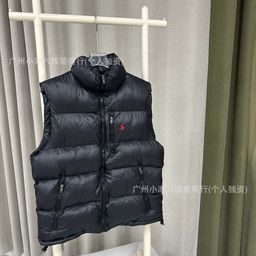 thumbnail for Factory direct sales cross-border supply RL Ruff pony embroidery logo classic anti-moisture down vest couple same style
