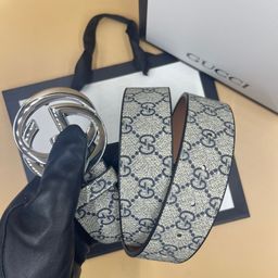 thumbnail for Cross-Border Popular Double g Belt Men's Smooth Buckle Genuine Leather Belt Letter Fashion Trendy Versatile Trouser Belt Factory Direct Sale