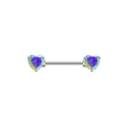 thumbnail for Anel de mamilo duplo de aço inoxidável com haste de 1,6x15mm para piercing de mamilo, atacado para comércio exterior.