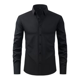 thumbnail for Cross-border light and light stretch plus size men's shirt iron-free anti-wrinkle long sleeve shirt Amazon cardigan long sleeve shirt men
