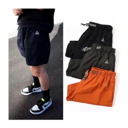 thumbnail for Vento funcional de verão [respirável e confortável] ACG logotipo bordado de micro-rótulo à prova d&#039água e respirável cor pura serpentina Shorts