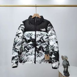 thumbnail for Foreign trade new Beijia 1996 cotton clothing co-branded splicing male and female couple printed pattern winter jacket jacket