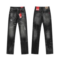 thumbnail for Cross-Border Fashion Italian American-Style Skinny Jeans with Stretch, Slim Fit, High Street Casual Long Pants, Washed and Distressed, Unisex
