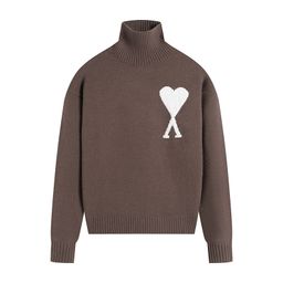 thumbnail for Heavy AM turtleneck knitted white big love suitcase, autumn and winter casual warm trendy brand couple top sweater