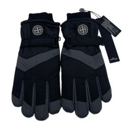 thumbnail for Trendy brand stone ski gloves windproof waterproof touch screen fleece thickened mountaineering men's and women's outdoor warm mountaineering gloves