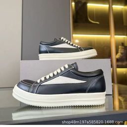 thumbnail for [ceiling quality] RO main line RICK infringing skateboard shoes men's black and white niche triangle low-top thick-soled women