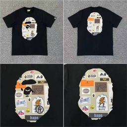 thumbnail for Trendy Brand BAPE Co-branded Half-sleeved TEE Top Unisex Camouflage High-grade Loose Short-sleeved T-shirt for Men and Women