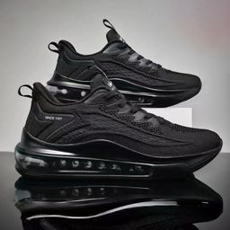 thumbnail for Foreign Trade Cross-Border Fly-Knit Running Shoes for Men 2024 Spring New Shock-Absorbing Air-Cushion Sports Shoes Casual Shoes for Men Versatile