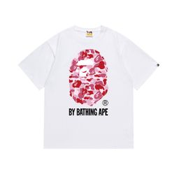 thumbnail for Cross-border one piece wholesale bape long-term stable supply of pure cotton double yarn 240g men's and women's casual short-sleeved T-shirts for men and women