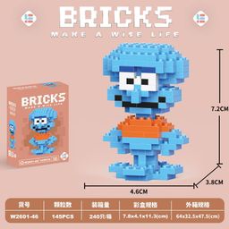 thumbnail for 兼容乐高微颗粒卡通公仔积木盲盒益智力拼装玩具跨境摆摊批发礼品