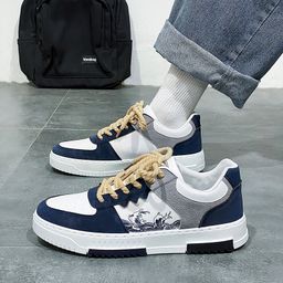 thumbnail for Cross-border men's shoes 2024 new board shoes men's plus size casual sneakers trendy king size breathable trendy shoes