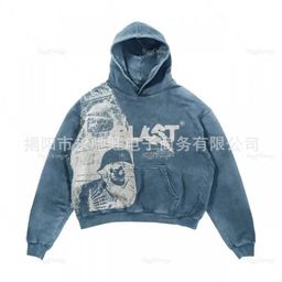 thumbnail for Peripheral Printing Casual Loose 2024 New Pullover Sweatshirt Hooded Sweatshirt Street Fashion Brand Skull Sweatshirt Clothing