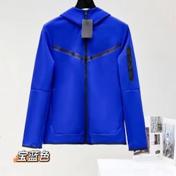 thumbnail for Jaqueta Masculina 490 de Algodão Tricotado Multicolorido com Capuz e Zíper para Esportes Casuais Primavera e Outono 2024