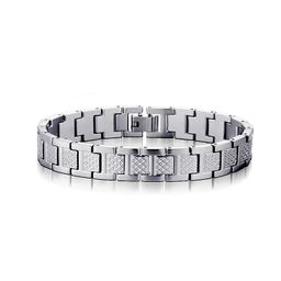 thumbnail for Cross-border hot selling small crocodile titanium steel bracelet men's light luxury luxury 18k gold adjustable stainless steel magnet bracelet