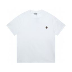 thumbnail for High quality version of Mengjia 2024 summer new logo embroidery male and female couples casual loose pullover short sleeve T-shirt