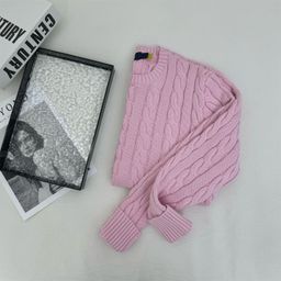 thumbnail for RL Ralph pony embroidery Fall/Winter crewneck twist long-sleeved knit sweater for a loose fit