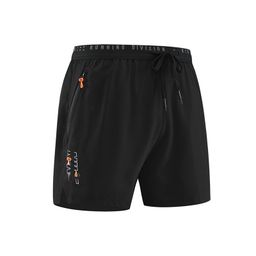 thumbnail for Wholesale in stock ice silk stretch quick-drying pants men&#039;s summer fake two-piece liner training shorts fitness running pants