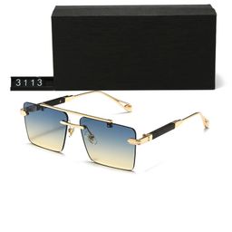 thumbnail for New Frameless Cut-Edge Men's Double-Bridge Square Sunglasses, Personalized Ocean Gradient Cross-Border Sunglasses Wholesale 3113