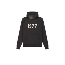 thumbnail for 22Fw--Essentials1977Hoodie Casual Trendy Velvet Hooded Sweatshirt Letter Printed Long Sleeves