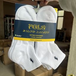 thumbnail for Cross-border foreign trade American version of the Ralph pony cotton socks black, white and gray casual sports towel bottom men's socks embroidery logo