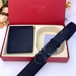 thumbnail for Men's High-End Boutique Gift Box Belt Business Suit Buckle Belt Youth Casual Genuine Leather Smooth Buckle Formal Trouser Belt