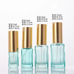 thumbnail for Wholesale Colored Glass Spray Bottle 3ml Square Perfume Bottles 6ml Travel Pack Cosmetic Small Sample Bottle Empty Bottle