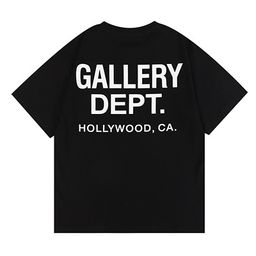 thumbnail for Gallery dept trendy letter print color retro loose summer casual loose men&#039s and women&#039s short-sleeved T-shirt