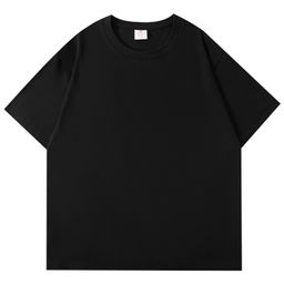 thumbnail for Solid color heavy T-shirt fashion basic daily retro fit pure cotton short sleeve men's simple version neat half sleeves