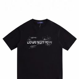 thumbnail for High version cross-border trail summer unisex simple V print 100% cotton casual short sleeve T-shirt