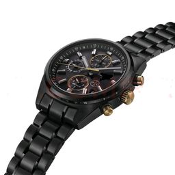 thumbnail for In 2025, Seiko plus cross-border Panda Di six-hand chronograph quartz steel band men's watch source manufacturer one generation