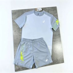 thumbnail for High-end Arthur European and American Cross-border Summer Quick-Dry Sports Casual Breathable Short Sleeve Shorts Jacket Men's Three-Piece Set