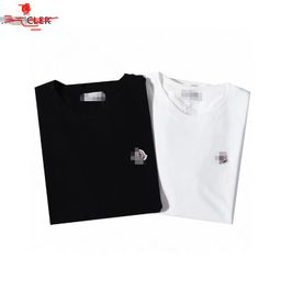 thumbnail for MONCL Mengjia's new high version printed t-shirt classic loose short-sleeved men and women with the same paragraph parent-child couple wear