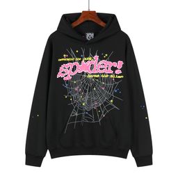 thumbnail for Beautiful Trendy Men&#039;s and Women&#039;s 555555 Spider Web Foam Printing Hip-Hop Loose Heavy Loose Trap Hooded Sweat suit