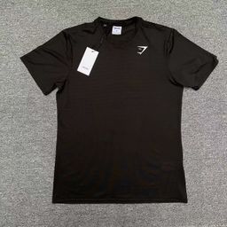 thumbnail for Camiseta Gymshark de chegada, secagem rápida, malha respirável, elástica, fitness, esportiva, manga curta para homens