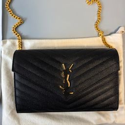 thumbnail for 2026 Fashion Foreign Trade Cross-border Chain Single Shoulder Crossbody Envelope Bag, Genuine Leather Caviar Clutch Flap Single Shoulder for Women