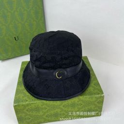 thumbnail for High version full print letter bucket hat European and American cross-border high quality big brand pot hat men's and women's sunshade hat wholesale