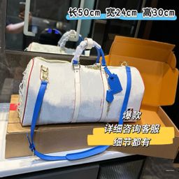 thumbnail for 2025 Spring New Trendy Leather Shoulder Crossbody Bag, Fashionable and Versatile Casual Basketball, Fitness Travel Bag, Co-branded