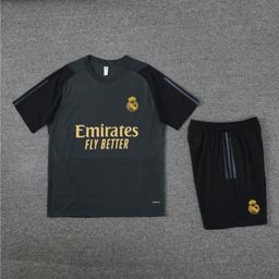 thumbnail for 25 Manchester United Football Training Suits Short-Sleeved Various Real Madrid Paris Barcelona Jerseys Adult Quick-Drying Sports Suits