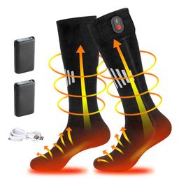 thumbnail for Heated socks, winter long tube rechargeable endurance for men and women, motorcycle ski socks, outdoor cold-resistant self-heating thermal socks