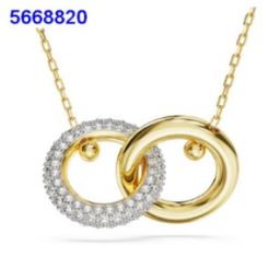 thumbnail for Swarovski Evil Eye Necklace with Pearl Tassel and Dancing Swan Clavicle Chain Pendant