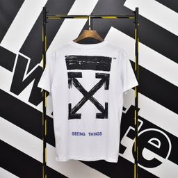 thumbnail for Factory wholesale summer trendy brand OFF OW arrow print series short-sleeved men and women couple high street style T-shirt