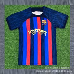 thumbnail for Uniforme completo do Barcelona da La Liga, estilo Barcelona Messi Neymar Iniesta Puyol.